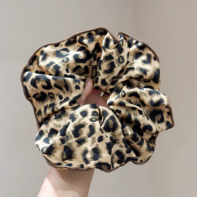 568 Хаки Зеленый [Большая леопардовая резинка для волос] 22 СМ