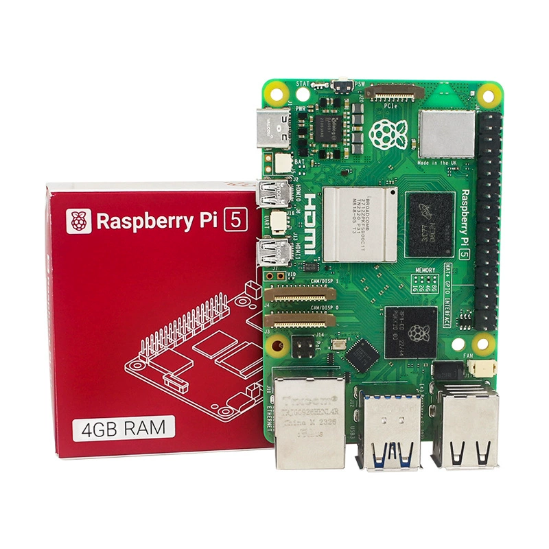 Плата разработки Raspberry Pi 5-го поколения Raspberry pi5 материнская плата искусственный интеллект программирование обучение интерфейс PCIe 2.0