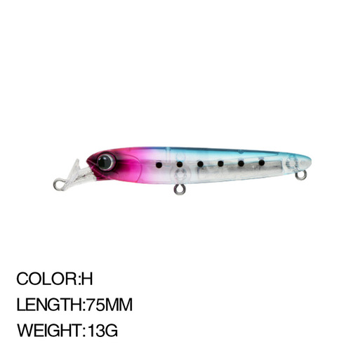 Spinning lure imitative fish bait submersible minnow 75mm/13g bait bait for freshwater and sea fishing for perch and blackfish 9109