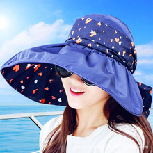 夏季纯棉大头围渔夫帽女显脸小遮脸防紫外线防晒帽大帽檐遮阳帽子