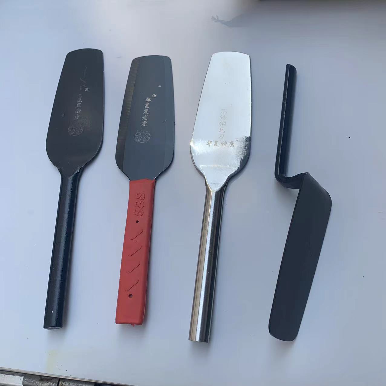 华夏黑老虎黑色铁柄双面瓦刀砖刀砌砖刀泥刀