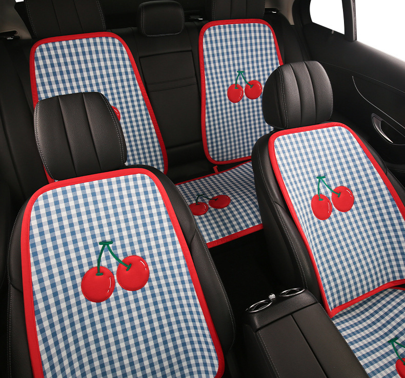 Car Seat Cushion for Summer, Suitable for All Seasons, 2025 New Model, Cute Car Seat Pad, Non-Slip, Ventilated Seat Cover for Women's Car Interior