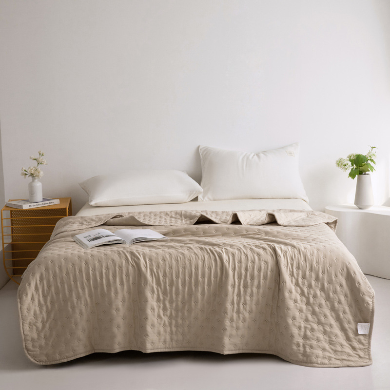 Exportaciones de comercio exterior, colcha de aire acondicionado acolchado ultrasónico, colcha fresca de verano de color puro, colcha de verano doble simple, súper suave