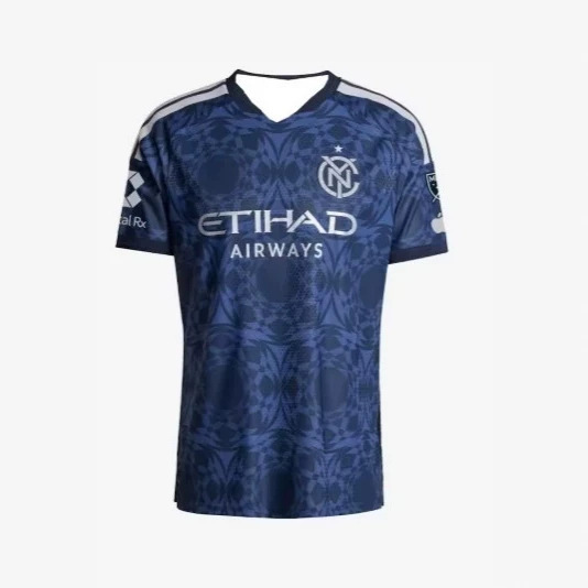 2026 All National Men's Football Shirts Soccer Jersey Fan Version Blue Geometric Pattern Summer T-shirt