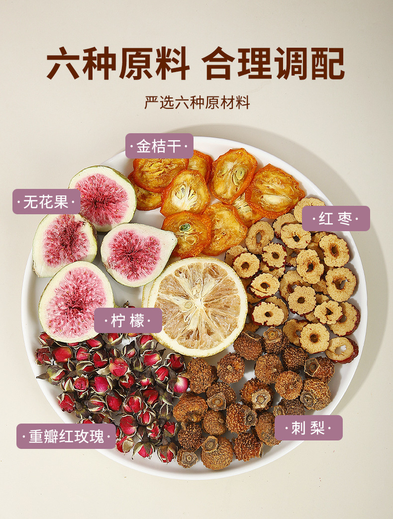Morning C Evening A Fruit Tea Set 20 Bags Lemon Rosa Roxburghii Fig Blend Herbal Tea quality and texture