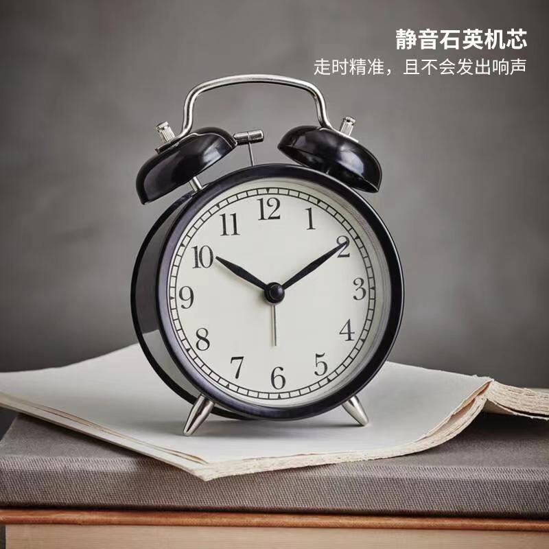 Venta directa de fábrica 3.8-pulgadas retro reloj despertador hogar pantalla luz ambiente de lujo reloj despertador mudo tiempo muy preciso reloj