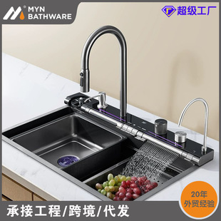 Kitchen SUS304 stainless steel dish basin sink large single sink sink sink sink sink sink sink left drain suit