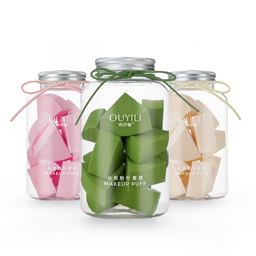 12 wet and dry powder puff blocks, non-eating powder makeup tools, super soft sponge beauty egg
