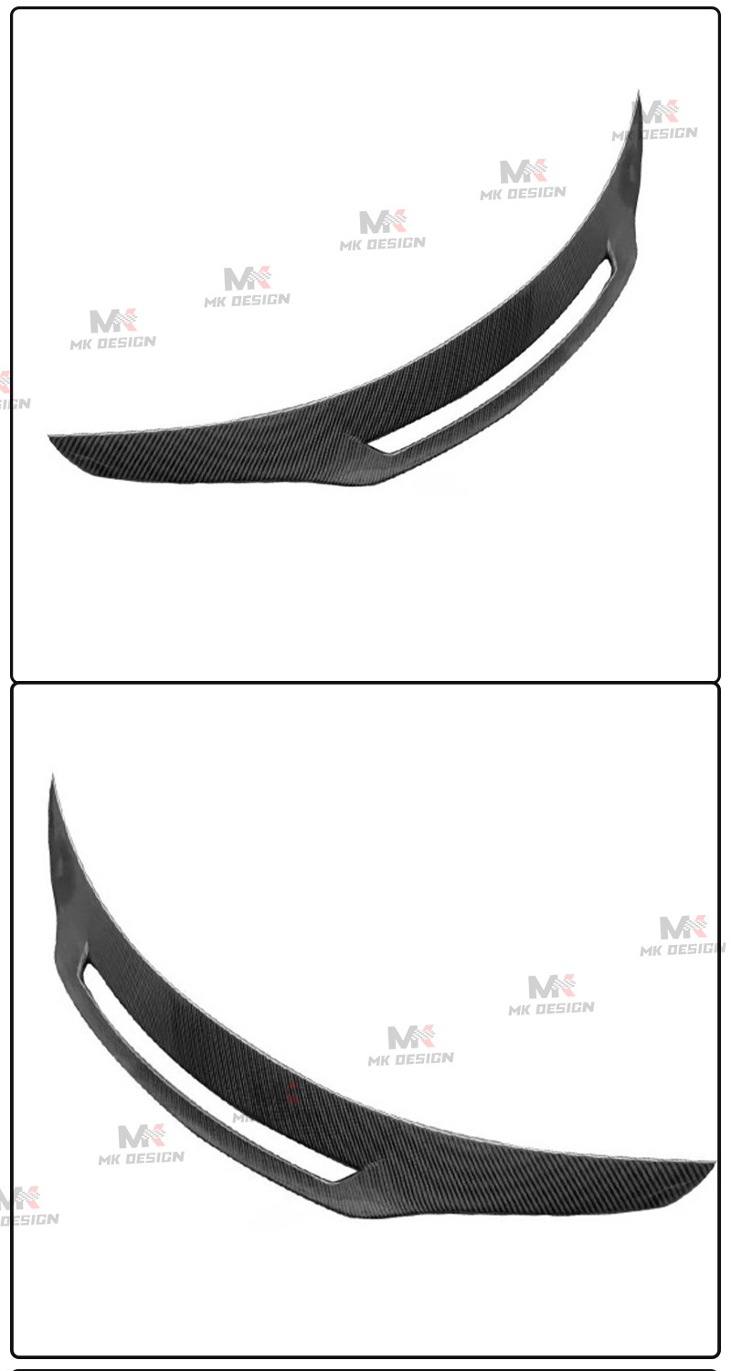Suitable for 2015+ Mercedes-Benz C-Class W205 Carbon Fiber Modified Gt Style Rear Wing Spoiler Top Wing Fixed Wing