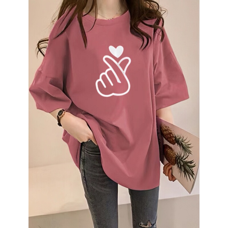 Pure Cotton Short-Sleeved T-Shirt for Women, Summer New Style, Plus-Size Women's Clothing, Loose Mid-Length Half-Sleeved T-Shirt Top, Trendy