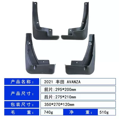 Avanza 2022 Car Mudguards: Mudguard