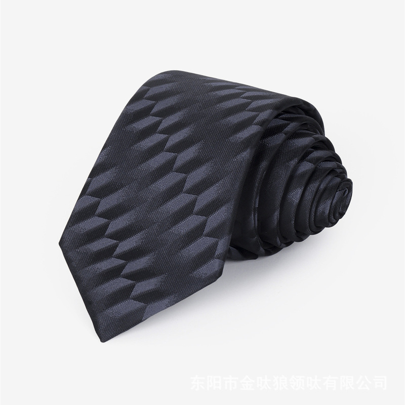 Black 7cm Tie with Gradient, Understated and Sophisticated Texture, a Must-Have for Men, New Product Launch, Business Suit Formal Wear