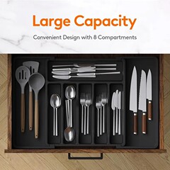 クロスボーダーAmazonの新しい拡張可能な食器収納トレイ、伸縮式拡張家庭用食器収納ボックス