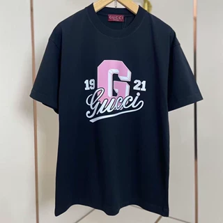 跨境新款潮牌撞色字母印花圆领短袖T恤女宽松休闲百搭上衣韩版潮t