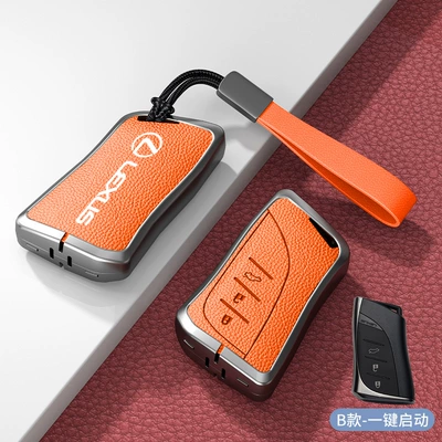 key set es200 es300h — Car key bag - standard-model-b-one-click-start-emma-orange-zinc-alloy-shell-hand-strap