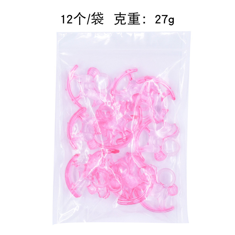 Transfronterizo de plástico transparente caballo de mecedora decoración de fiesta de bebé accesorios DIY hechos a mano animales de cuentas 12