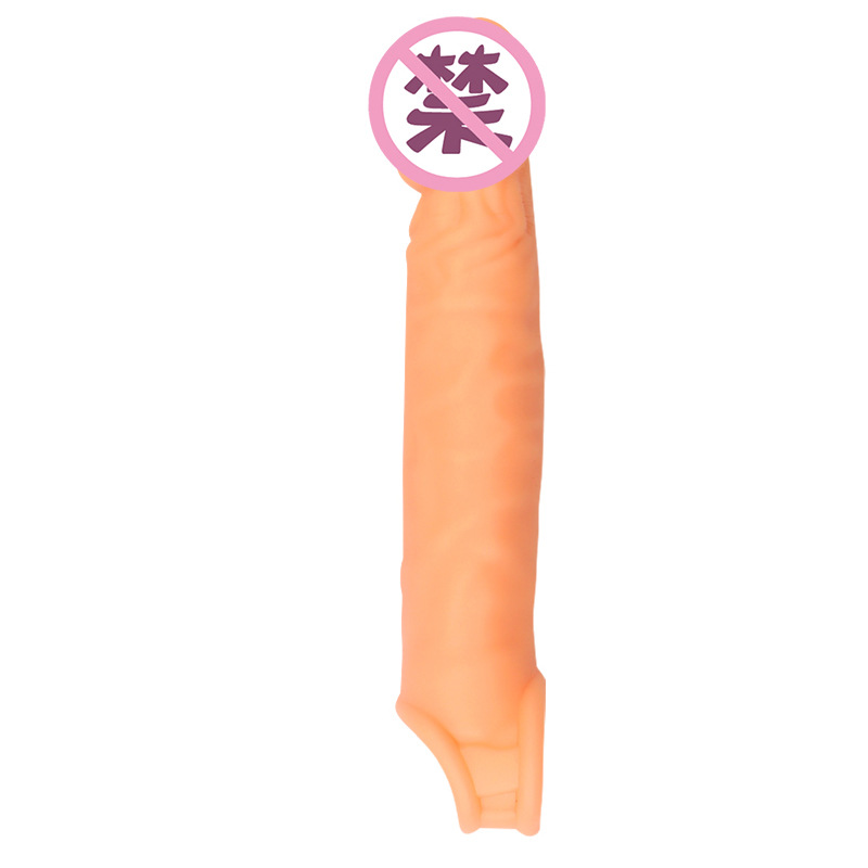TPE Wolf-Tooth Penis Sleeve, Textured Delay Cover, Manual Adult Toy — detail image 4
