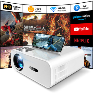 Smart Projector for Home Use 1080P Full Hd Supports Side Projection Bluetooth Wifi Mini Portable Cinema Grade