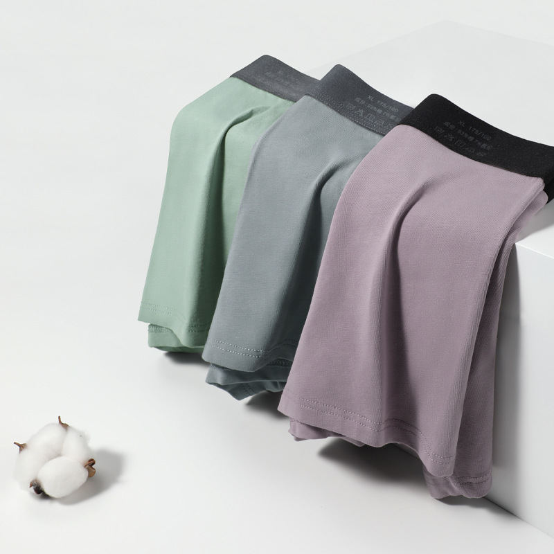 Ropa interior para hombre de algodón puro tipo A, calzoncillos tipo bóxer transpirables de color puro, cómodos, antibacterianos, sin costuras, calzoncillos tipo bóxer para niños de cintura media