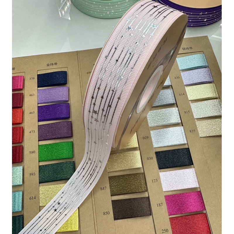 Explosiones transfronterizas estrellas de fijación en caliente galvanizado DIY arco de regalo de fiestas decoración cinta accesorios de ropa