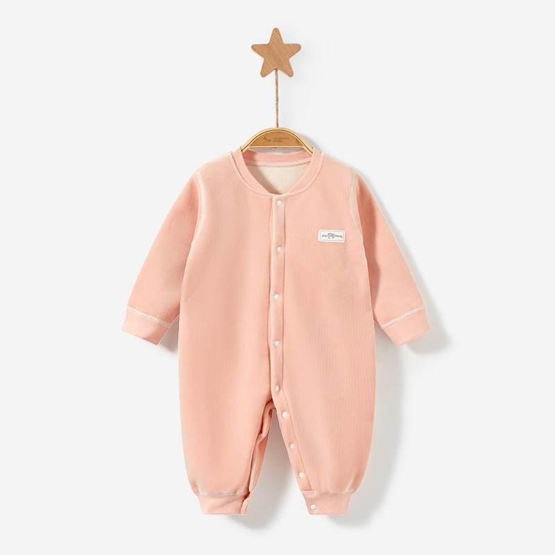 Mono de bebé para otoño e invierno, ropa unisex para recién nacidos, mono cálido de forro polar, ropa para dormir, traje para gatear, conjunto de otoño para bebé