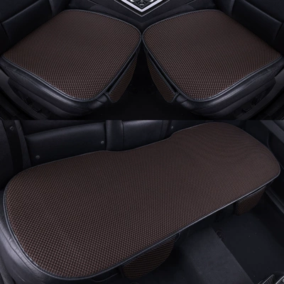 Seasons Car Cushion Cool Cushion | Four Seasons Pad - three-piece-set-brown-upgraded-anti-slip-linen-style
