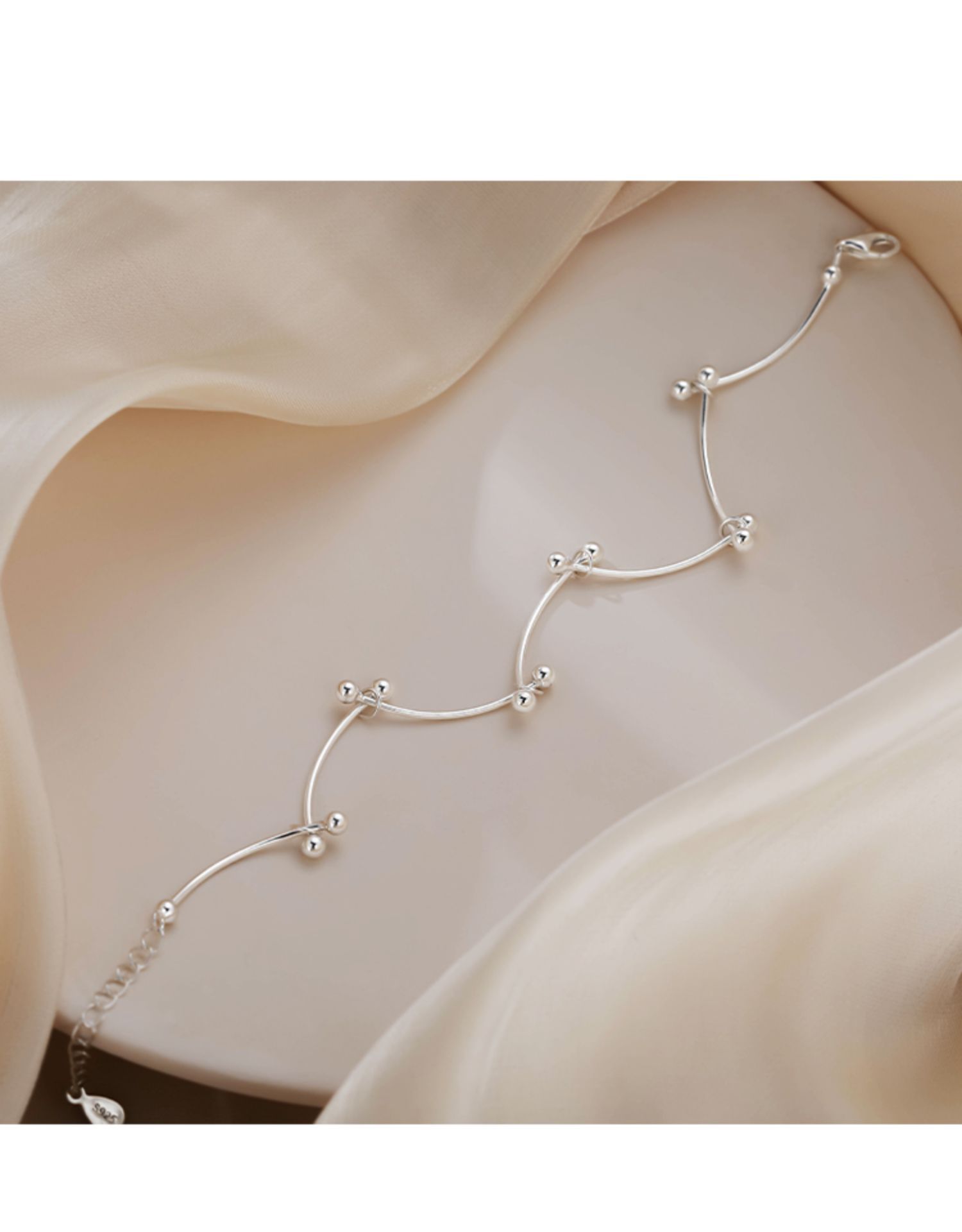 Bracciale minimalista con perline sunrise per donna gioiello_voghion.com