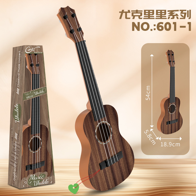 Fábrica de simulación directa ukelele de simulación de los niños guitarra puede jugar iluminación instrumento musical educativo Juguete musical