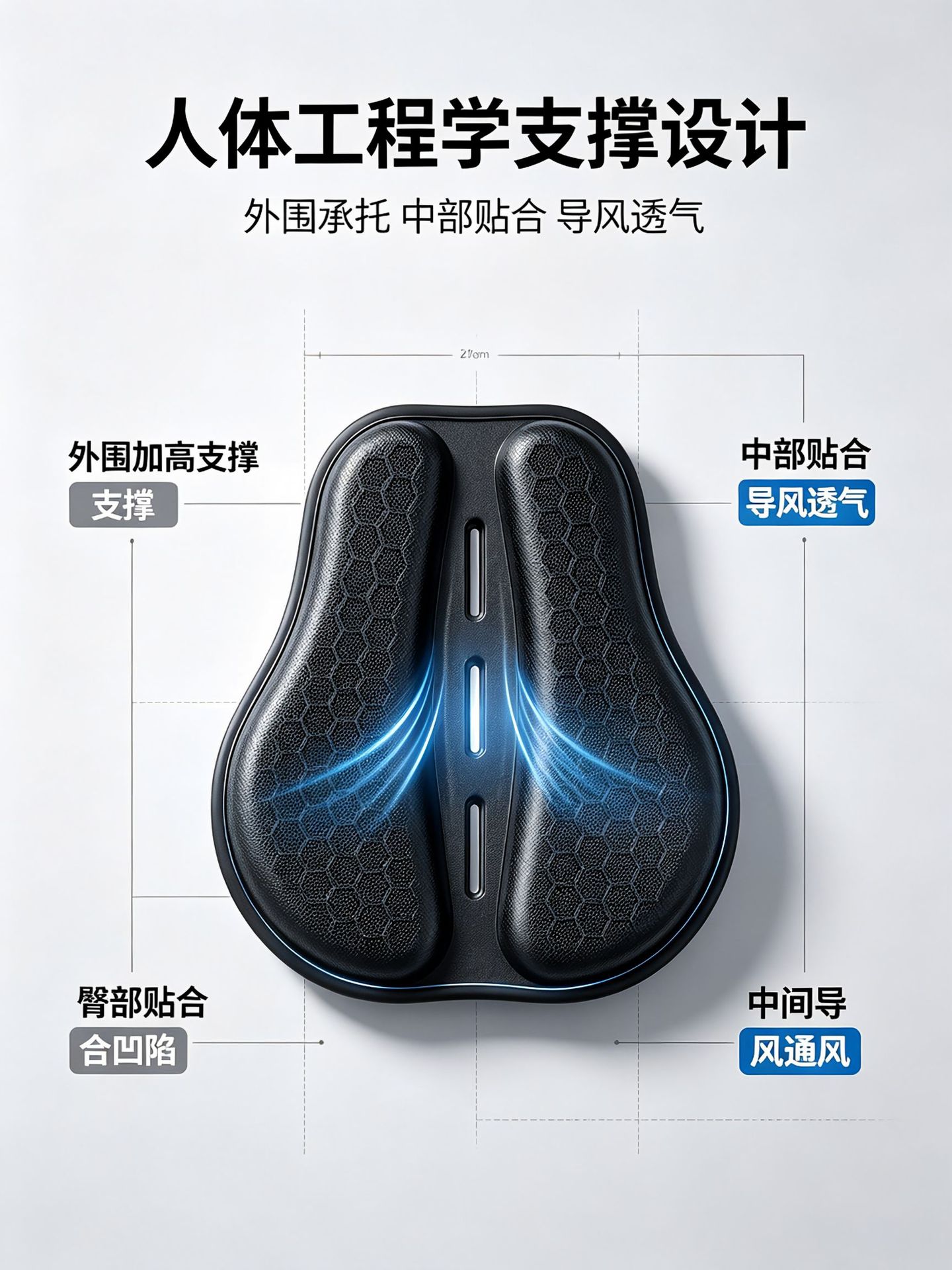 Honeycomb 3D Insulated Air Channel Gel Seat Cover, Sun-Proof, All-Season, Waterproof, Breathable Motorcycle Seat Cushion