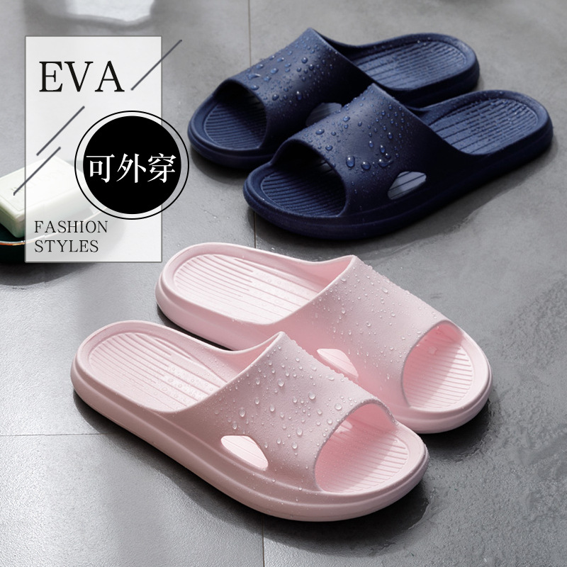 Sandals New Summer Outer Wear Couple Style Bathroom Non-Slip Anti-Odor Indoor Super Soft Eva Women's Slippers for Men