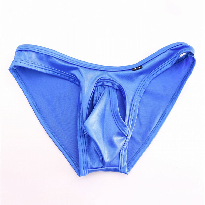 New men's hollow stitching triangle underwear men's Sexy Stretch silky air bag base Retail Wholesale