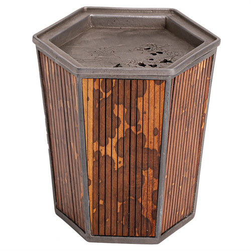 Xiangfei Bamboo Hexagonal Jianshui Retro Small Dry Kung Fu Tea Set Tea Residue Tank Water Bowl Washing Tea Ceremony Tea Washing Accessories