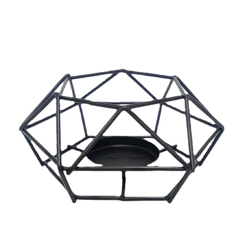 Factory direct sales iron candlestick lace candlestick wind lamp horse lantern iron spray gold iron wire candlestick home metal ornaments