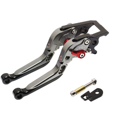 Motorcycle Handle Cover Motorcycle brake clutch horn - titanium-black-red-buckle