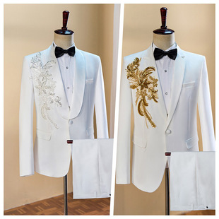Performance costume suit singer male adult art exam Si Yi clothing host choir dress Studio men's clothing suit