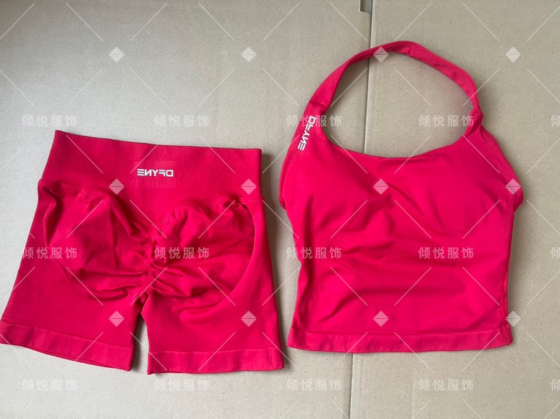 AliExpress venta caliente DFYNE nuevo fitness yoga traje deportivo chaleco halter sujetador pantalones cortos traje mujer