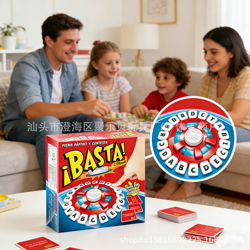 Cross-Border Hot-Selling Crazy Alphabet Game Board Party Board Game Interactive Game Turntable Children's Abs Educational Toy