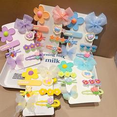 Summer New Children Hair Accessories Korean Style Girls Hair Clips Cute Baby Fringe Hair Clips Headwear Fashion Clips Set