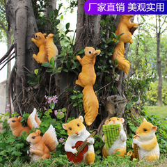 樹脂はリスをまねて別荘の花園の庭を飾って屋外の動物を飾って庭園の景観の彫刻の小品を飾ります。