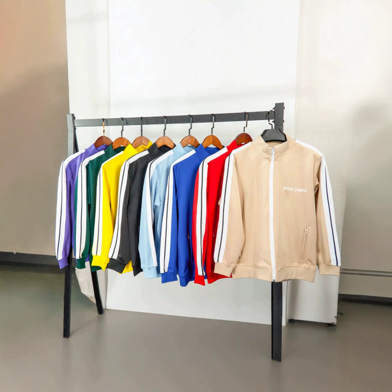 Palm Angels Color-Blocked Sports Suit Men's Sportswear Unisex Casual Pants Jacket