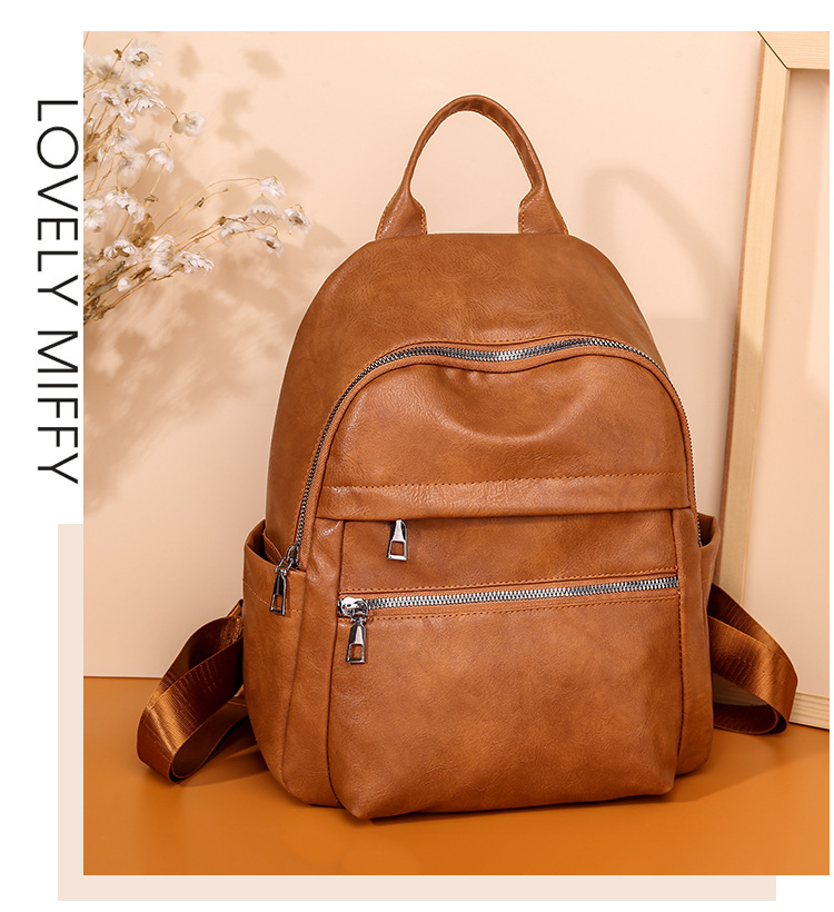 Korean Backpack Women's New Simple Large-capacity Backpack display picture 3