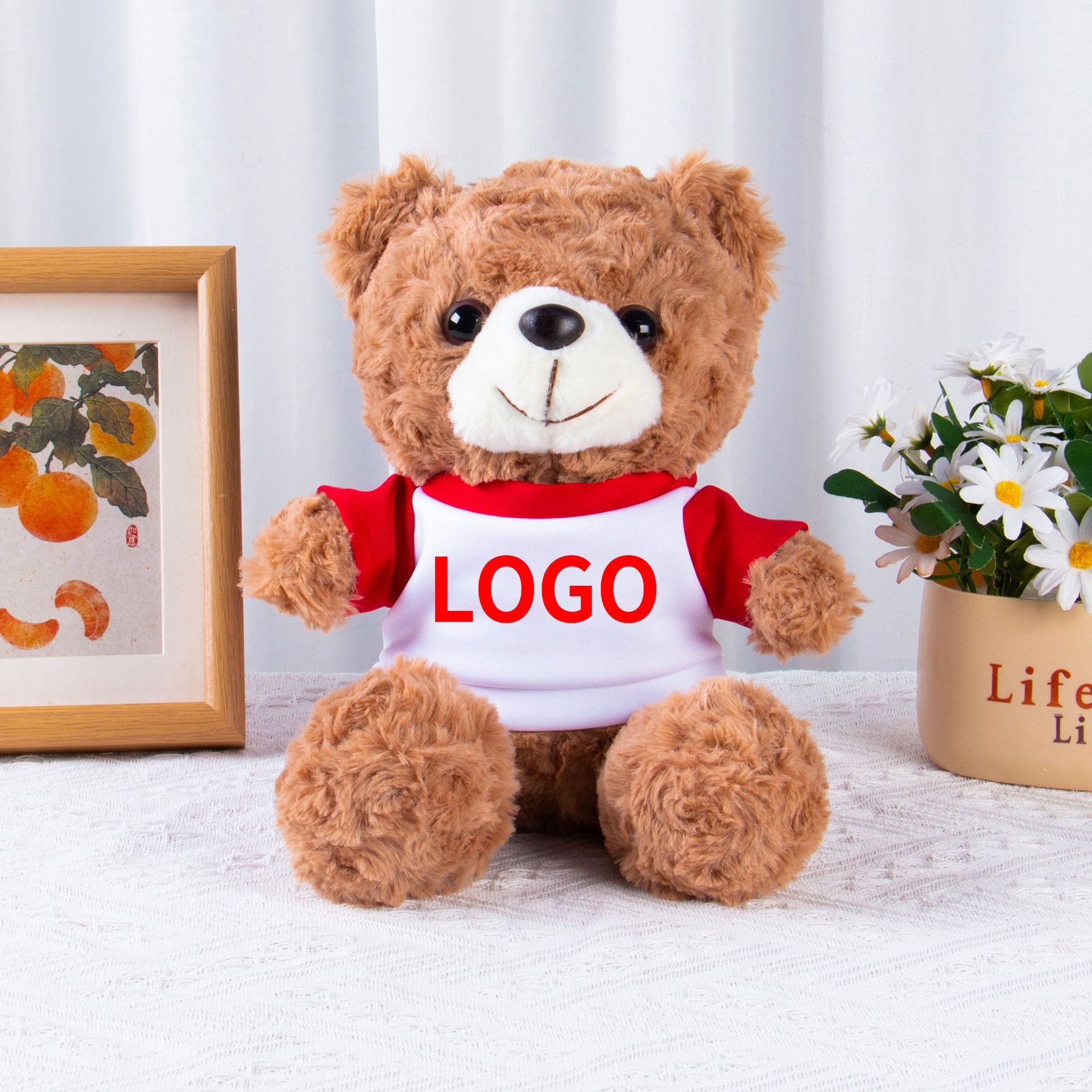 Muñecas de peluche, osos, camisetas, uniformes escolares, suéteres, muñecas para dibujar y imprimir logotipo