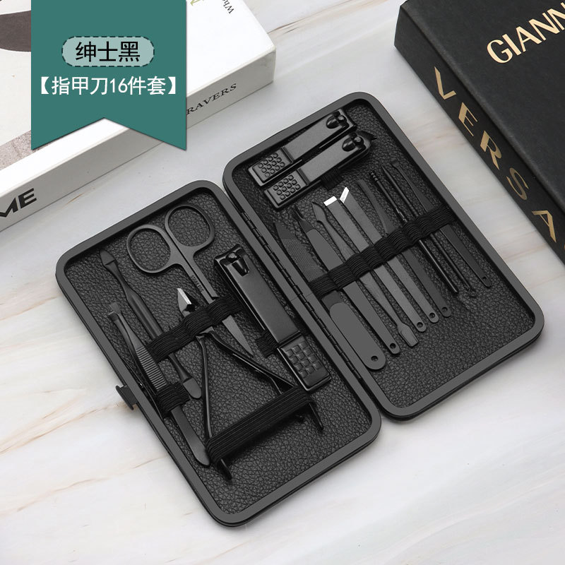 Calidad-gentleman negro conjunto de 16 piezas