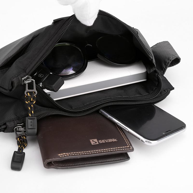 Nuevo bolso de pecho de los hombres transfronterizos bolsa de mensajero moda casual bolso de la cintura al aire libre bolso de hombro de los deportes bolso de los hombres simples