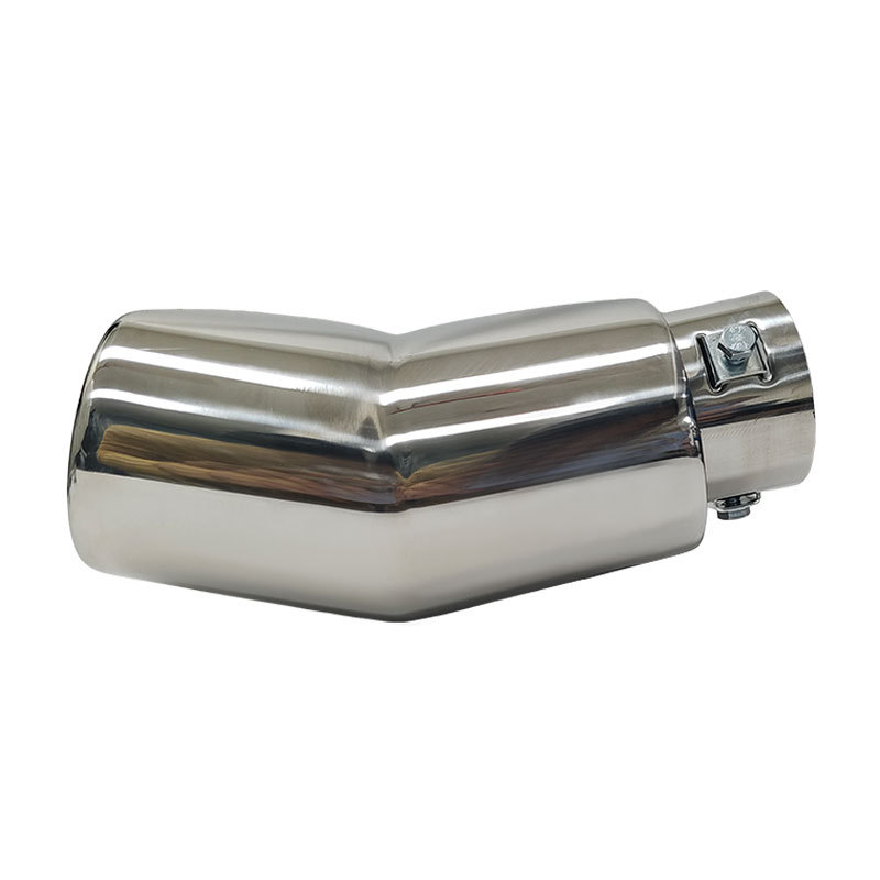 Cross-Border Best-Selling Square Flat-Mouth Exhaust Tip Stainless Steel Universal Muffler Modified Exhaust Pipe Tailpipe