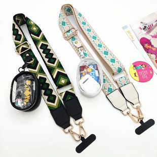 Phone Strap with Zippe Pouch Mobile Phone Portable Lanyard with Zipper Bag Removable Bag Strap