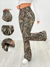 I 3811LLow-waisted camouflage flared pants �����Բ�����ѝ��