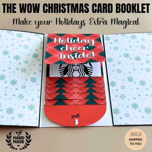 Handmade Waterfall Christmas Gift Card Booklet|undefined