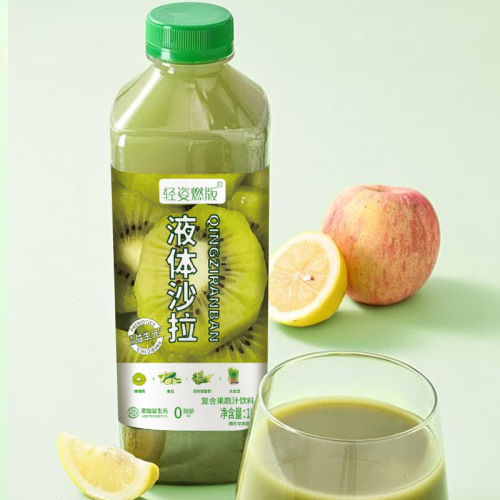 Liquid salad 1 bottle, 1000ml, meal replacement light liquid, clean ingredients, prebiotics, non-gluten village fruit and vegetable juice