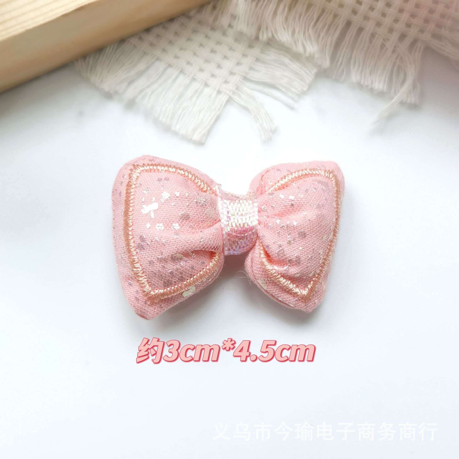 DIY 자수 귀여운 활 액세서리 컬러 코튼 나비 넥타이 헤어핀 헤어 액세서리 어린이 신발 및 양말 의류 모자 액세서리